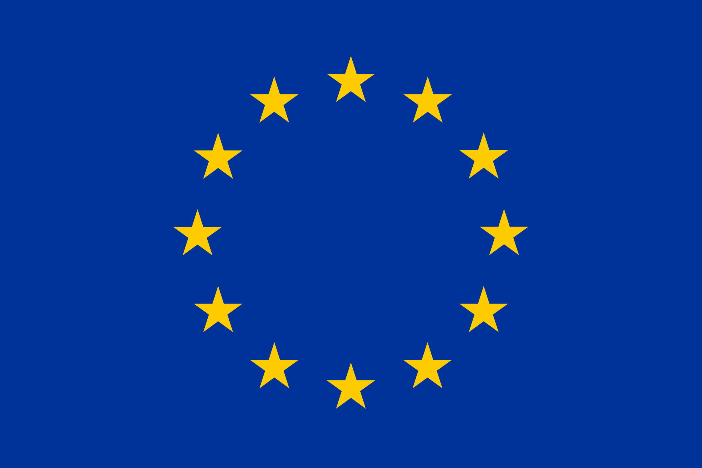 Vlag van de EU blauw met gele sterren