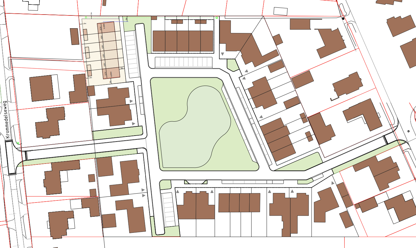 Plattegrond Schaapsdijk fase 2 voor 6 projectmatige woningen