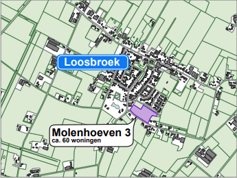Plattegrond locatie Molenhoeve 3 Loosbroek