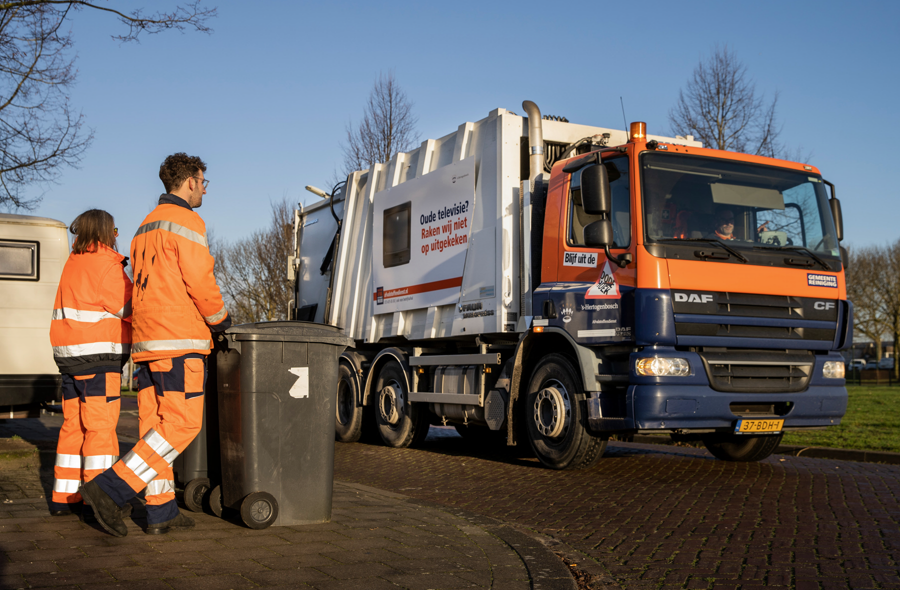 Afvalinzameling aangepast door sneeuw en vorst