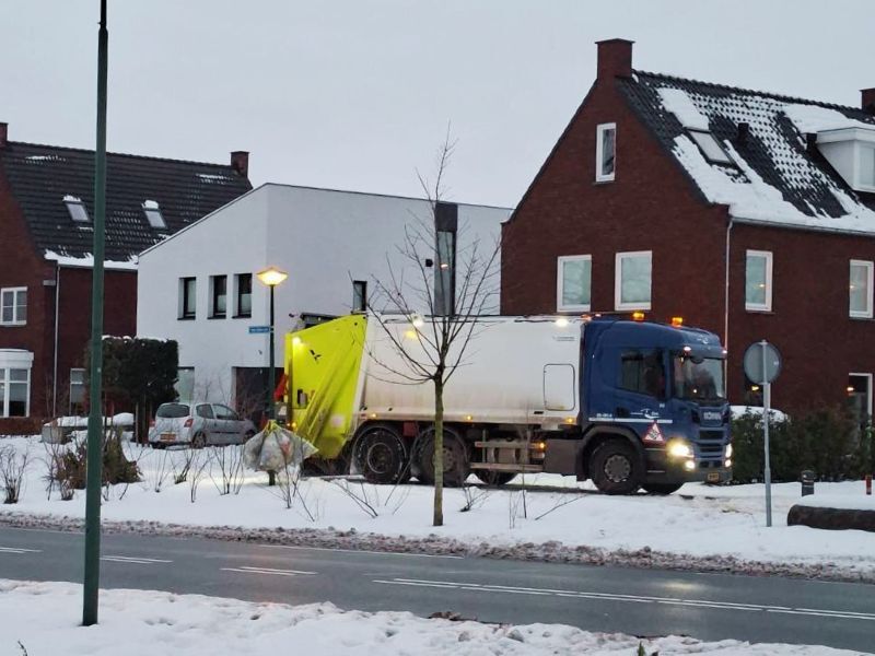 Afvalinzameling aangepast door sneeuw en vorst